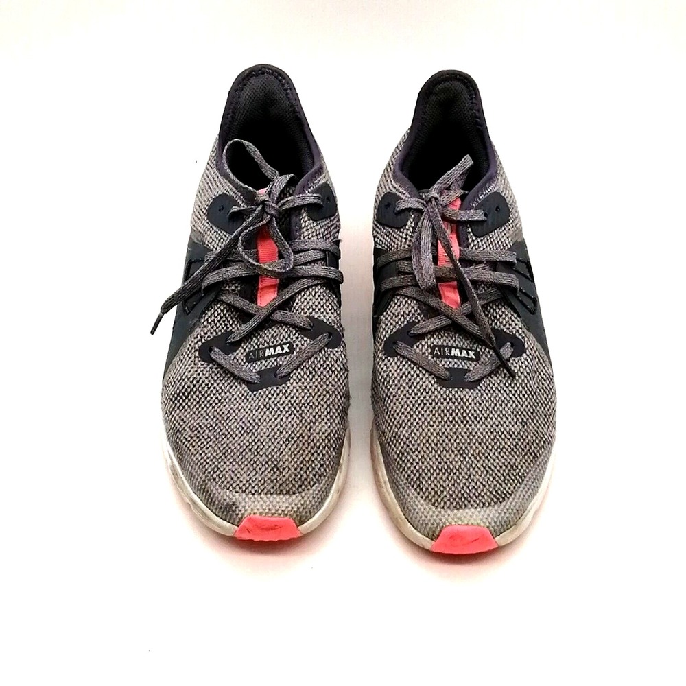 Nike Youth Sneakers Air Max Gray Pink Trim Lace Up Athletic Shoe Low Top 7